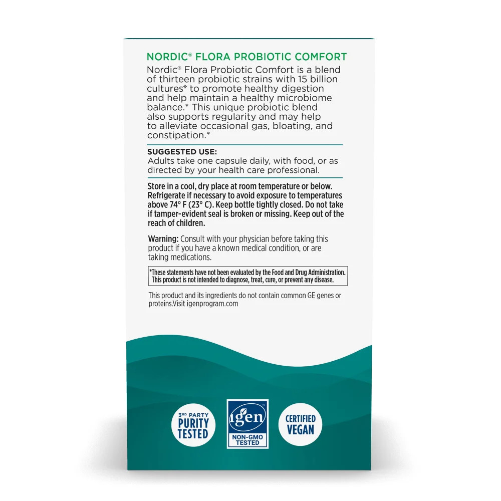 Nordic Naturals Flora Probiotic Comfort – Probiotic for Digestive Issues, 30 Ct