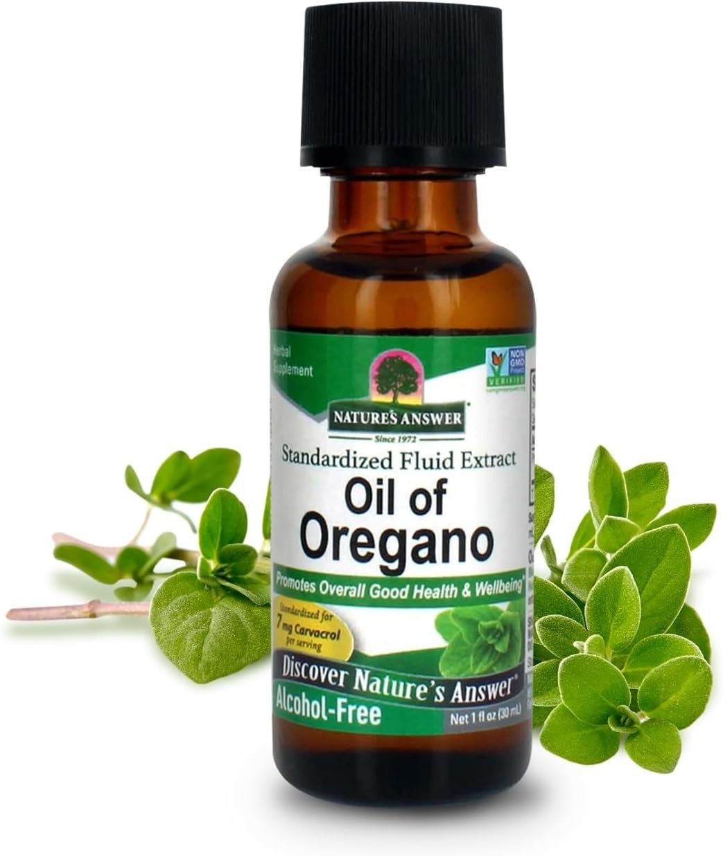 Nature’s Answer Oil of Oregano Liquid Extract Alcohol & Gluten Free 1 fl. oz.