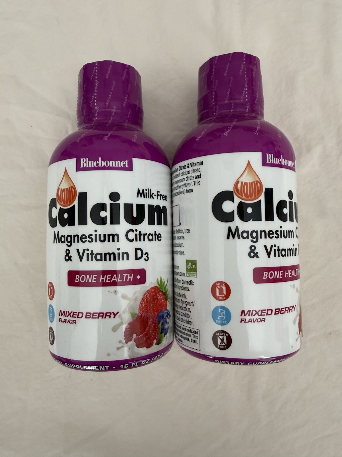 2X Liquid Calcium Magnesium Citrate & Vitamin D3, Mixed Berry 16 fl oz Exp 5/26
