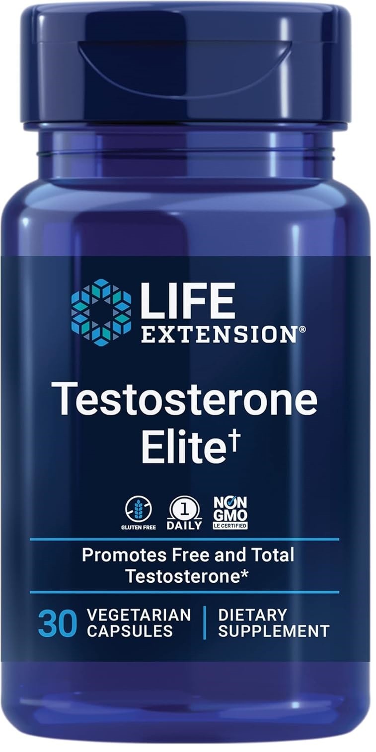 Life Extension Testosterone Elite Testosterone Support 30 Veg Capsules Men