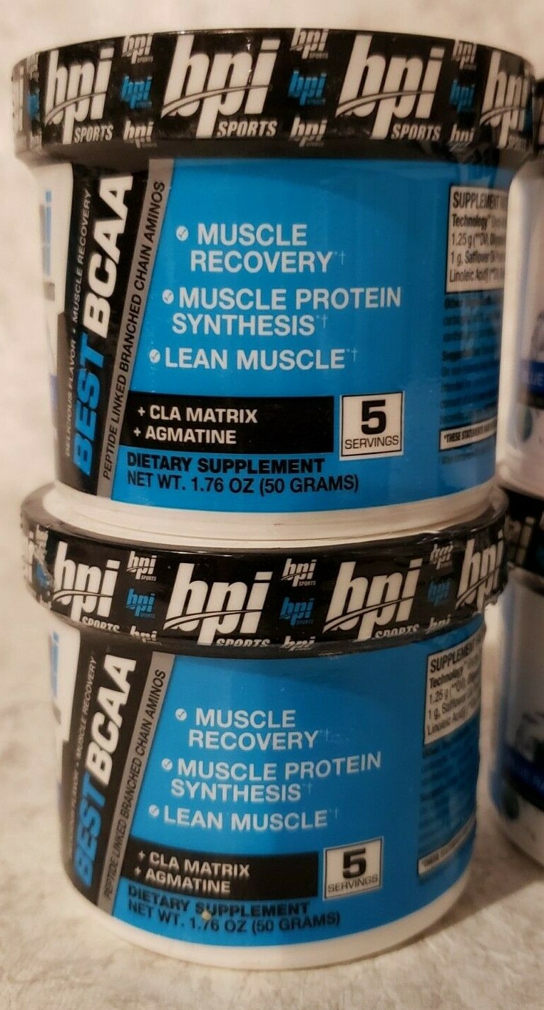 Qty 4 – BPI BEST BCAA – Blue Raspberry – 5 Servs EACH JAR – 20 Total – 5/2024