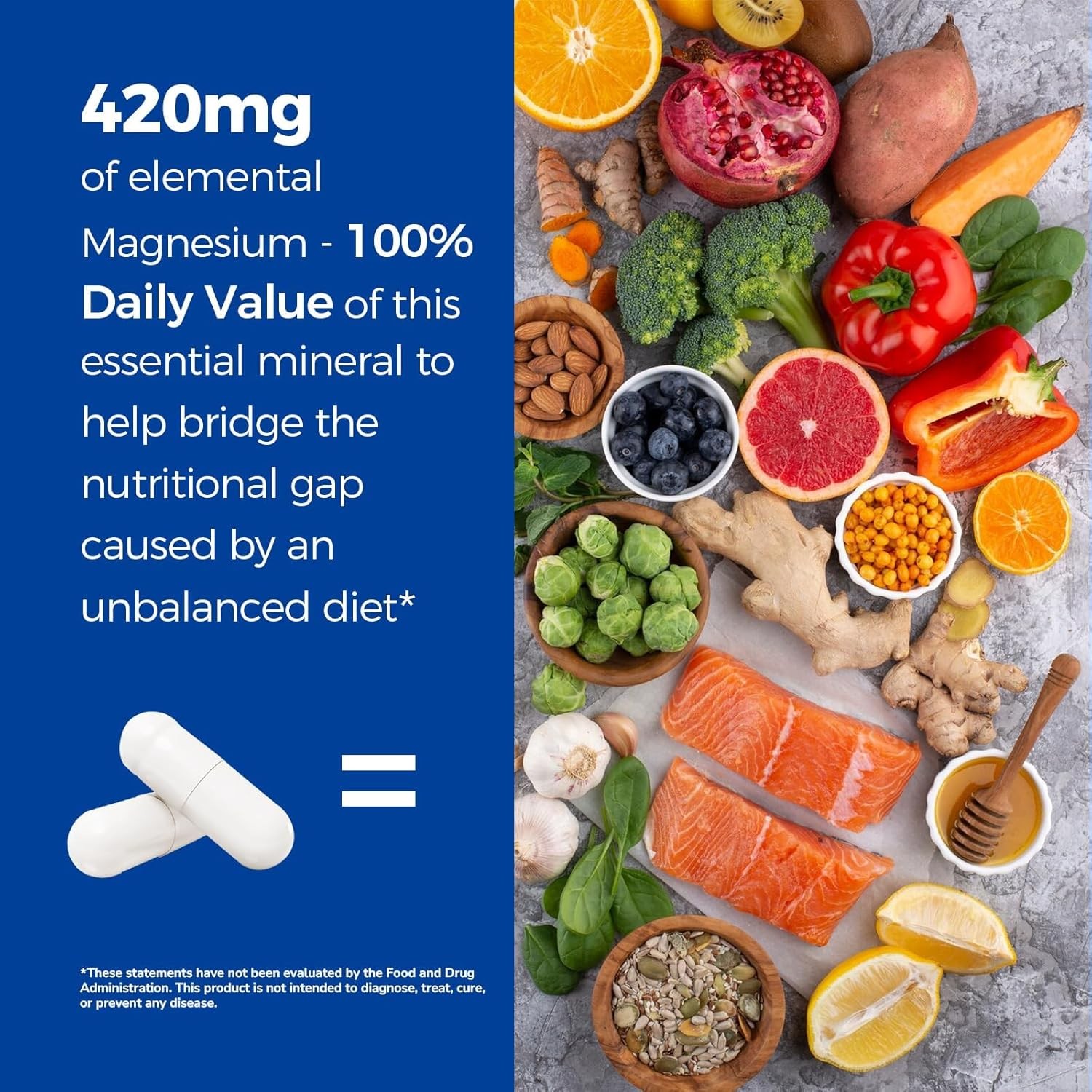 10 in1 Magnesium Complex,420Mg Elemental Magnesium Ultra Nerves&Heart Health 120