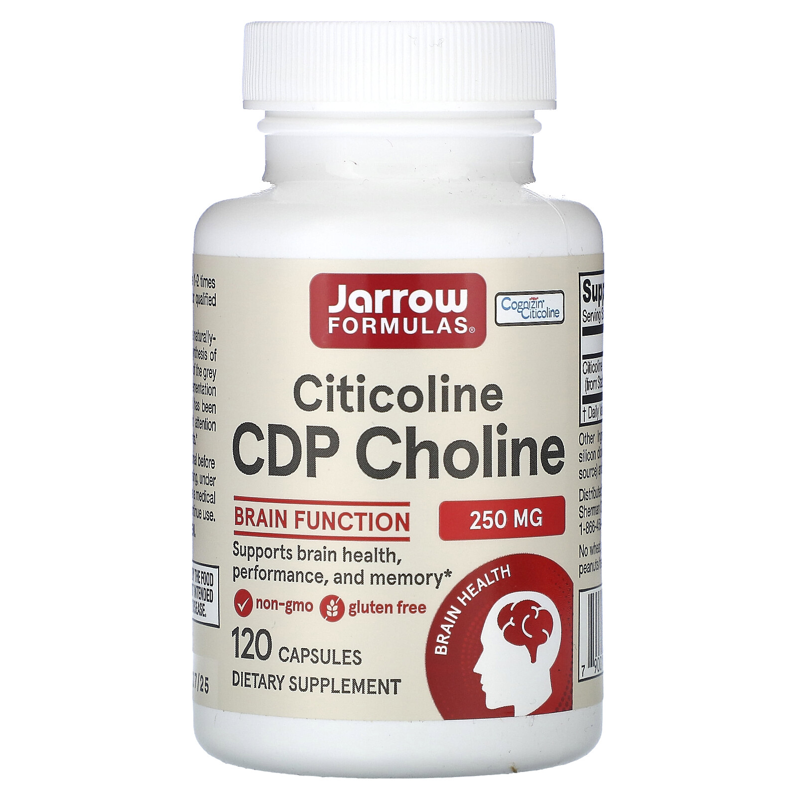 Citicoline, CDP Choline, 250 mg, 120 Capsules