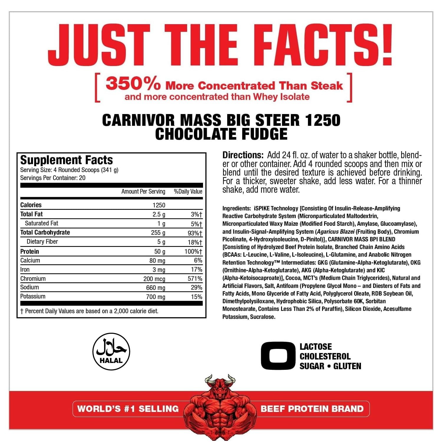 High-Protein Mass Gainer Chocolate, 1250 Calories, 15 Lbs – Muscle Growth Formul