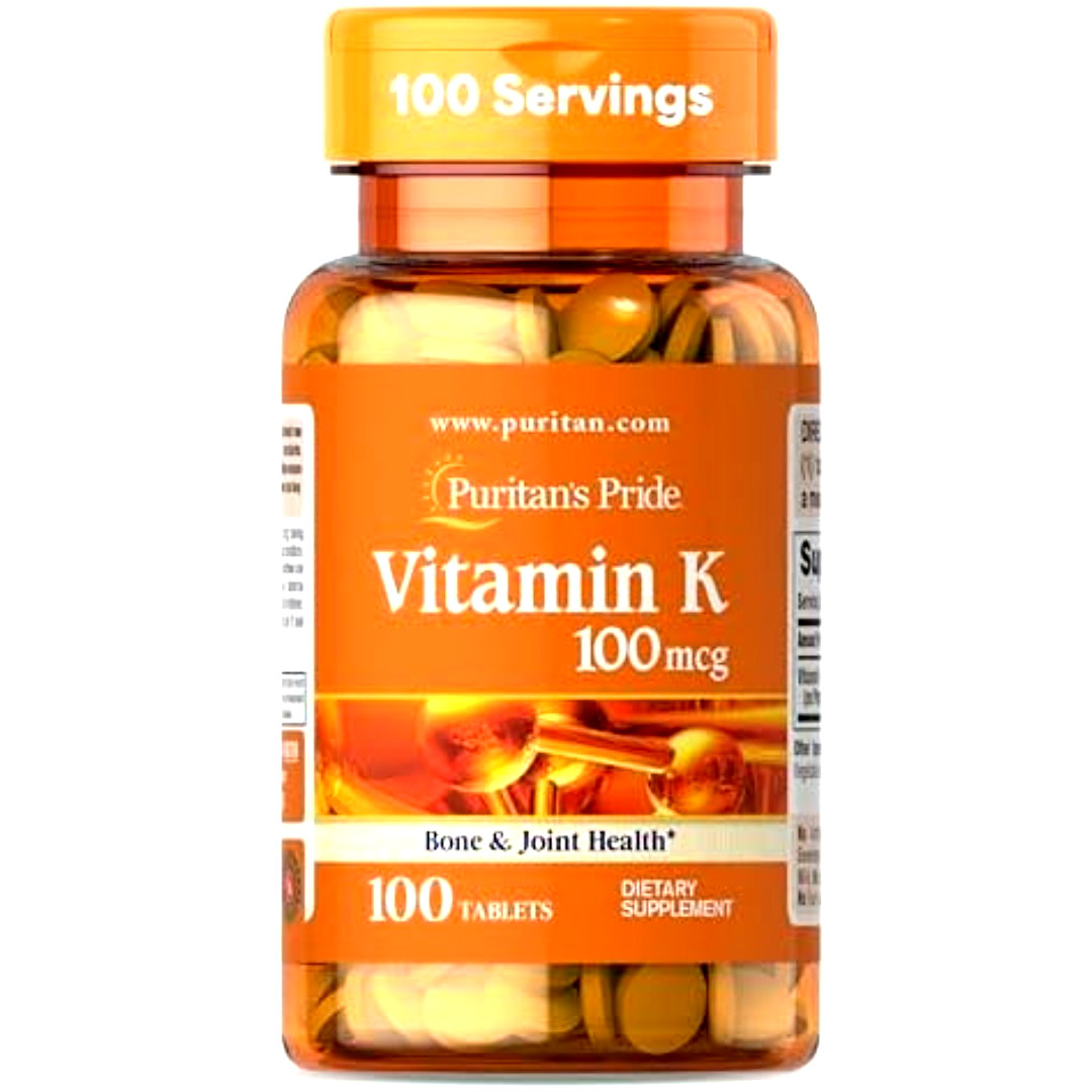 Premium Vitamin K 100Mcg, Dietary Supplement for Bone, Joint, and Blood Clotting