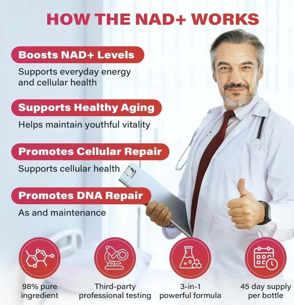 ZOONE NAD+ 1000mg 30 pack Boosters Health And Wellness Multivitamin