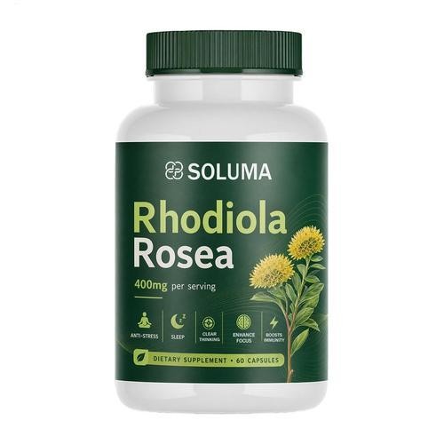 Soluma Rhodiola Rosea, 400mg Per Serving Includes Bioperine, 60 Capsules (1Set)