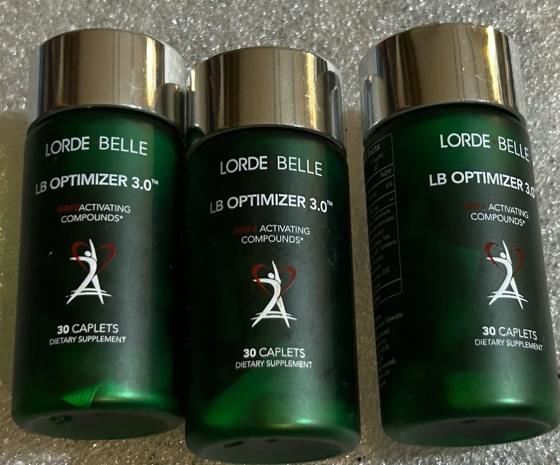 3X Lorde Belle LB Optimizer 3.0 Caplets 30ct Exp 02/2027 Activating Compounds