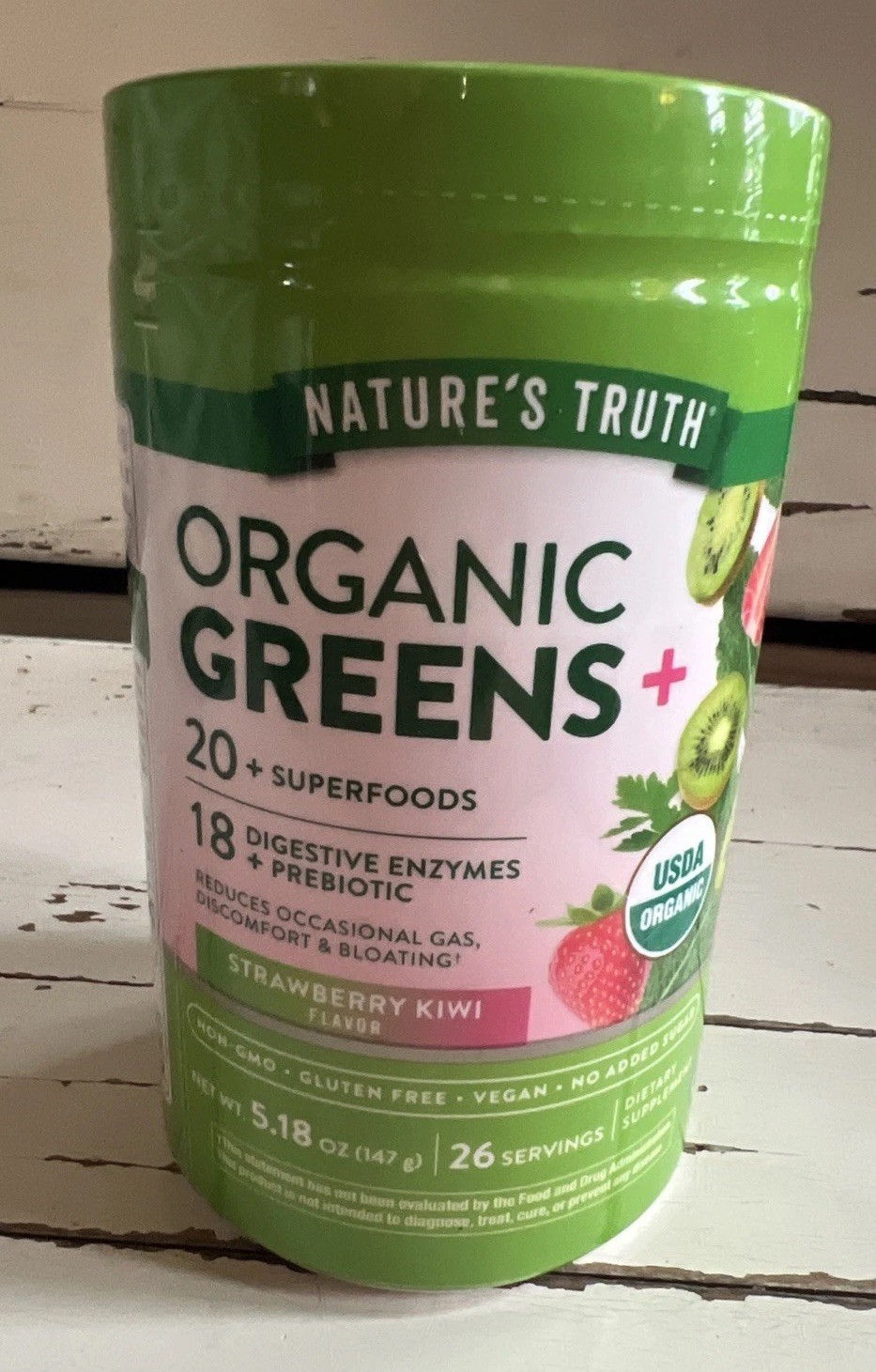 Organic Greens Powder + 20 Plus Superfoods 5.18 Oz by Nature’s Truth Exp 03/27
