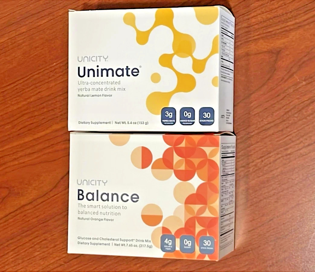 Combo-Unicity Unimate LEMON and Unicity Balance Natural Orange Flavor