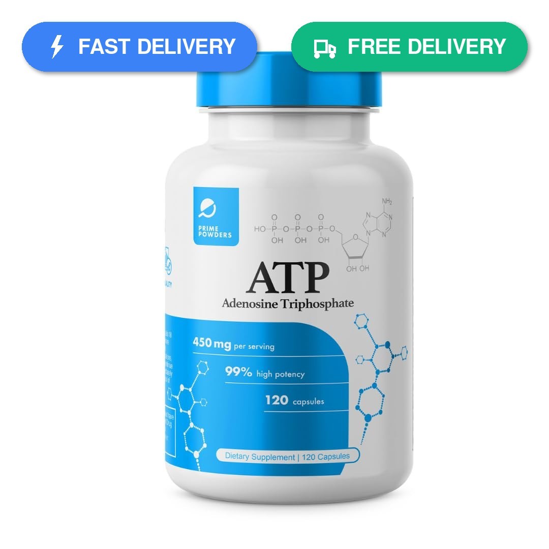 Prime Powders ATP Capsules – 120 Capsules – Adenosine Triphosphate Disodium…