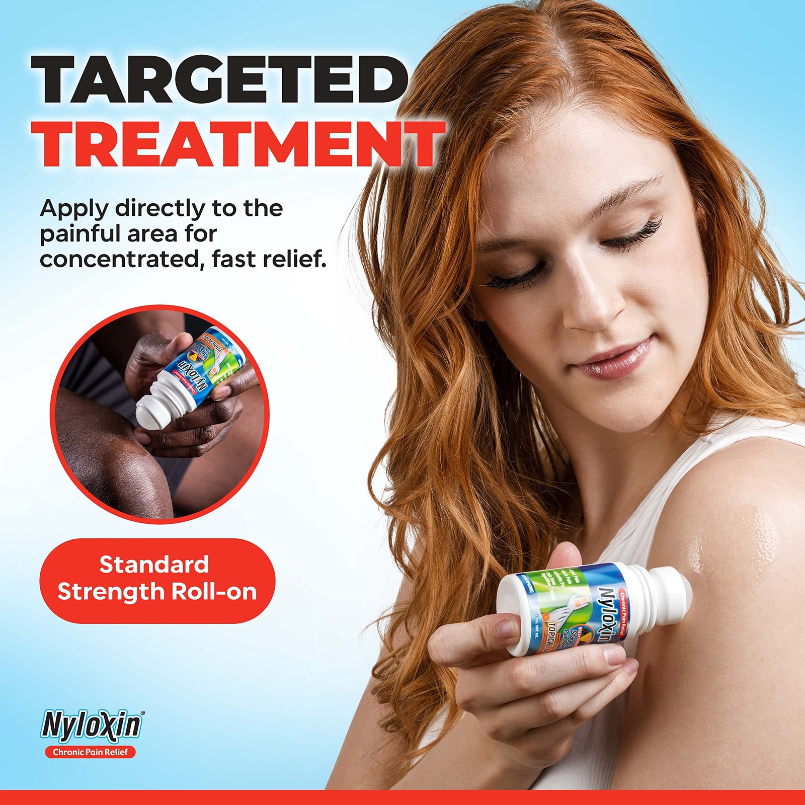 Nyloxin Roll-On Pain Relief Cream 2oz Arthritis Neuropathy Joint Muscle