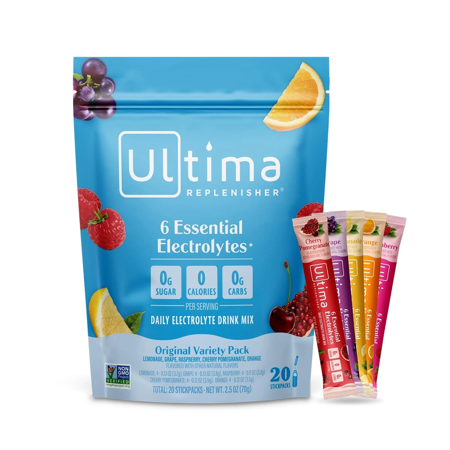 Ultima Replenisher Daily Electrolyte Powder Drink Mix – Sugar Free – Original Va