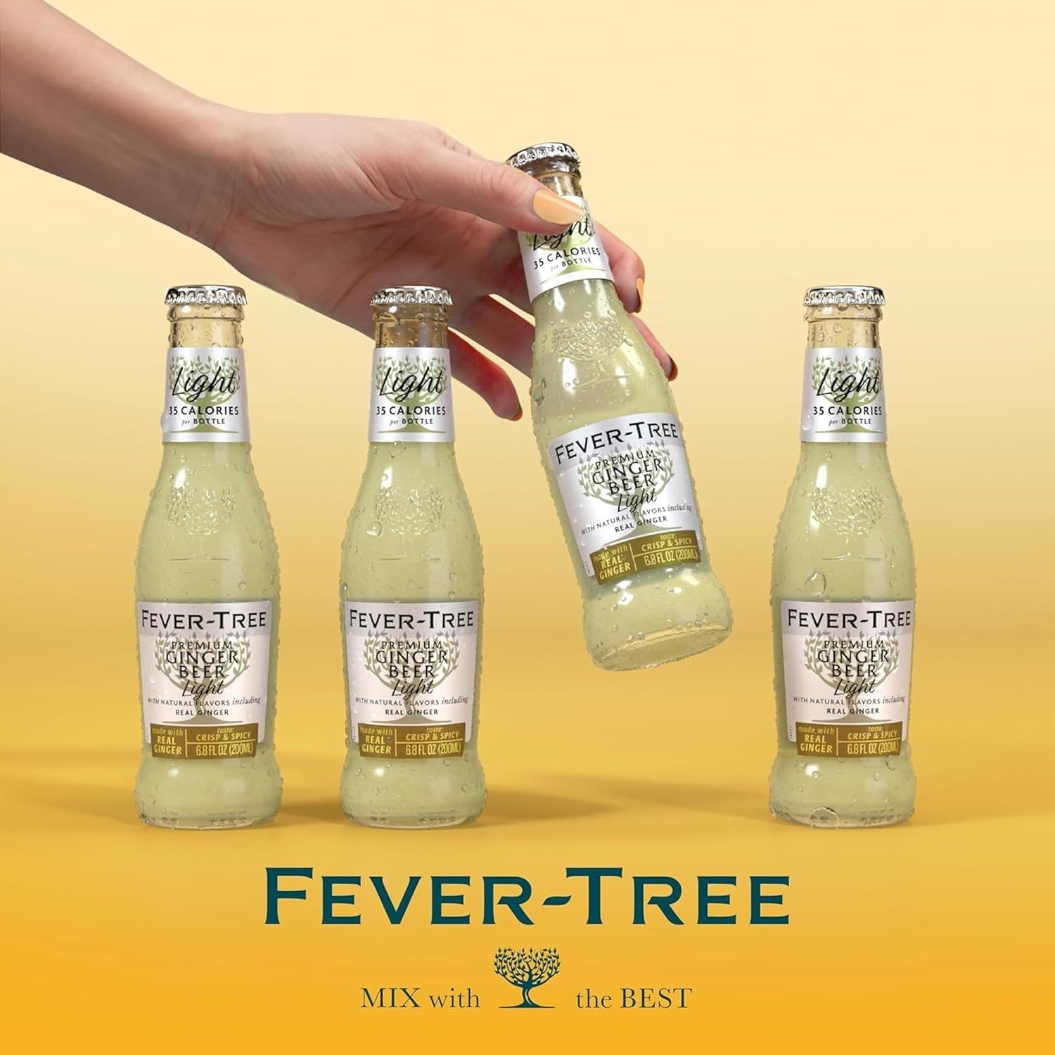 Fever-Tree Light Ginger Beer, 6.8 fl oz (24 Bottles) Lower in Calories