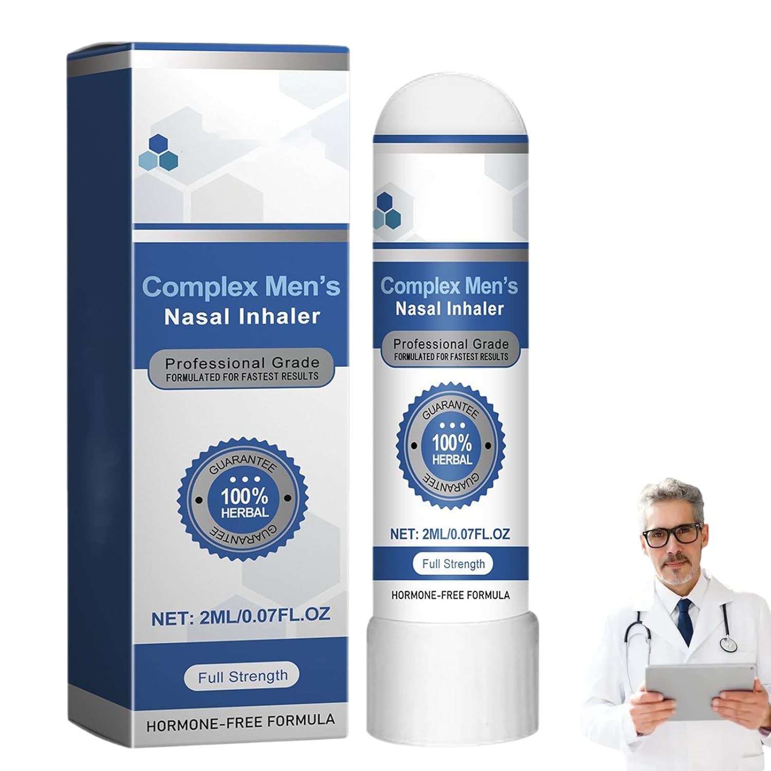 Uncle Stiffy Energy Restore Prostate Inhaler, Nasal Mens Complex Inhaler, Nasal