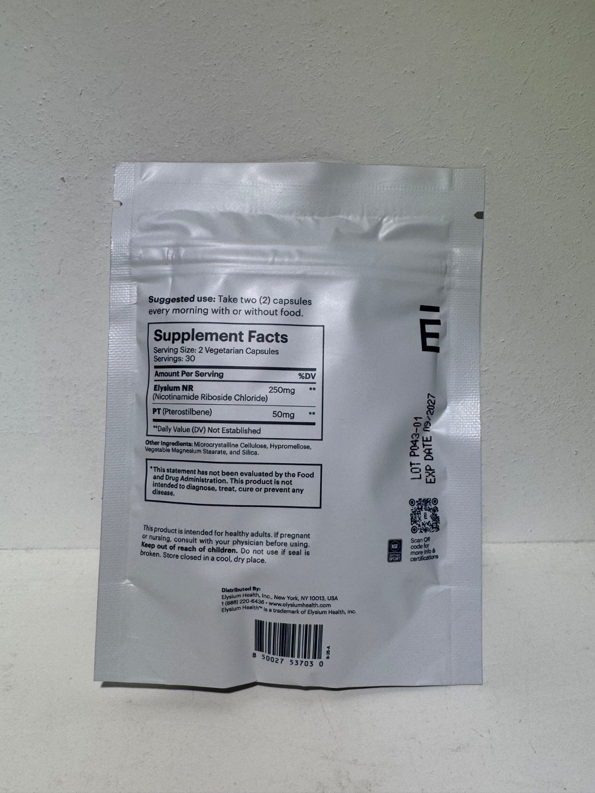 Elysium Basis NAD+ Cellular Energy 60ct Healthy Aging 09/27