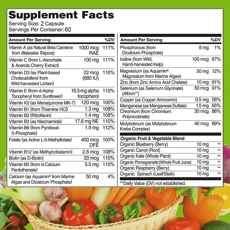 Multivitamin 120ct – High Potency Daily Immune & Energy Support, Non-GMO