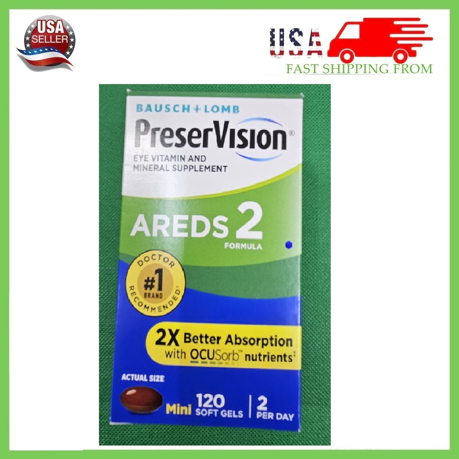 PreserVision AREDS 2 Eye Vitamin & Mineral Supplement with OCUSorb, Zeaxanthin