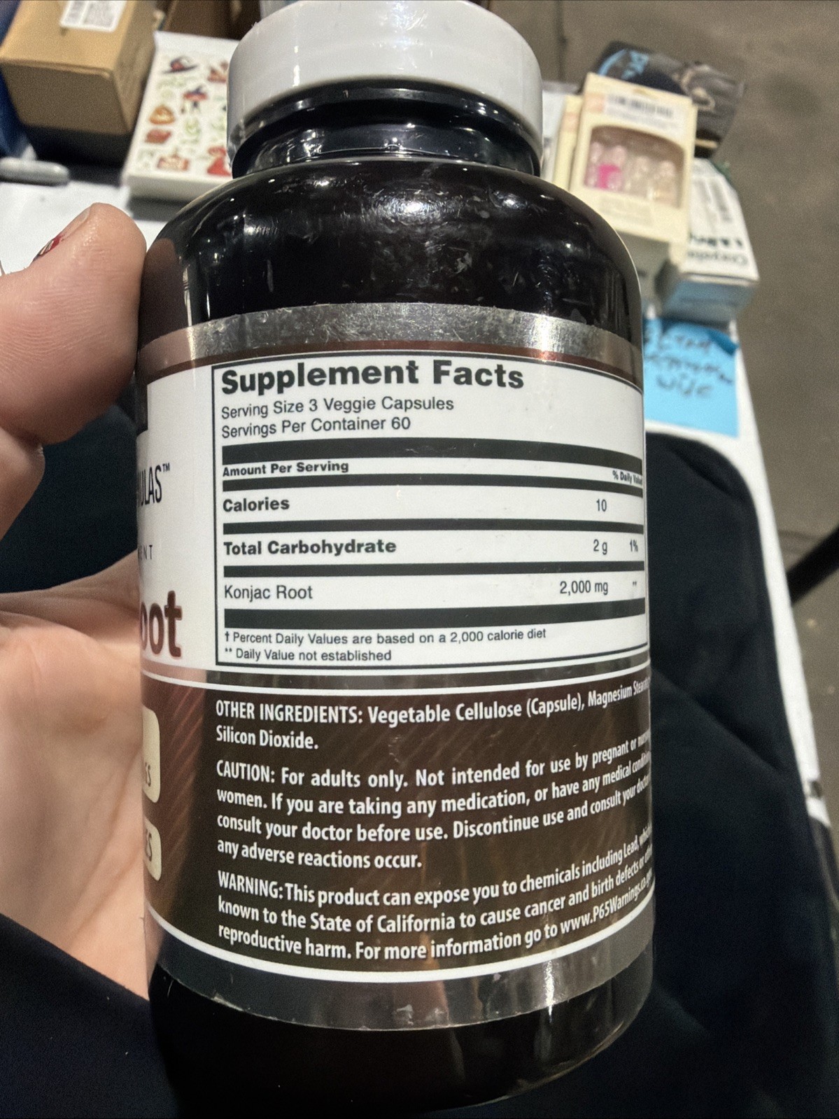 Amazing Formulas Konjac Root 2000 mg 180 Veg Caps By Amazing Nutrition