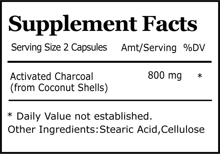 Charcoal Activated, Helps with Occasional Digestive Discomfort, Cleanses Body
