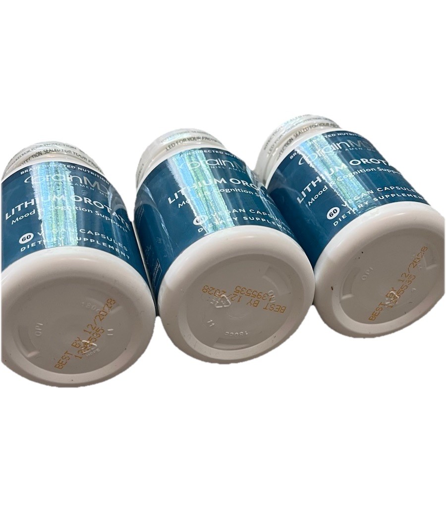 Dr. Amen Brain MD Lithium Orotate 60 Capsules EXP 12/2028 -3PK