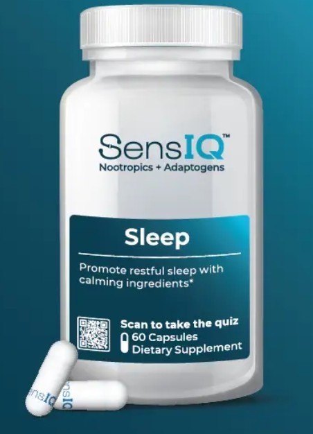 SensIQ Mind & Mood Sleep Natural Supp. Nootropics+Adaptogens 60 CAP EXP:07/28