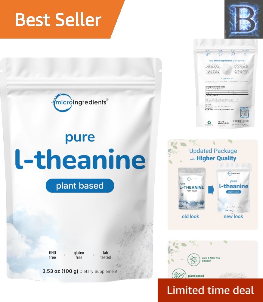 Pure L-Theanine Powder, 100g – and Filler-Free for -Round Relaxation
