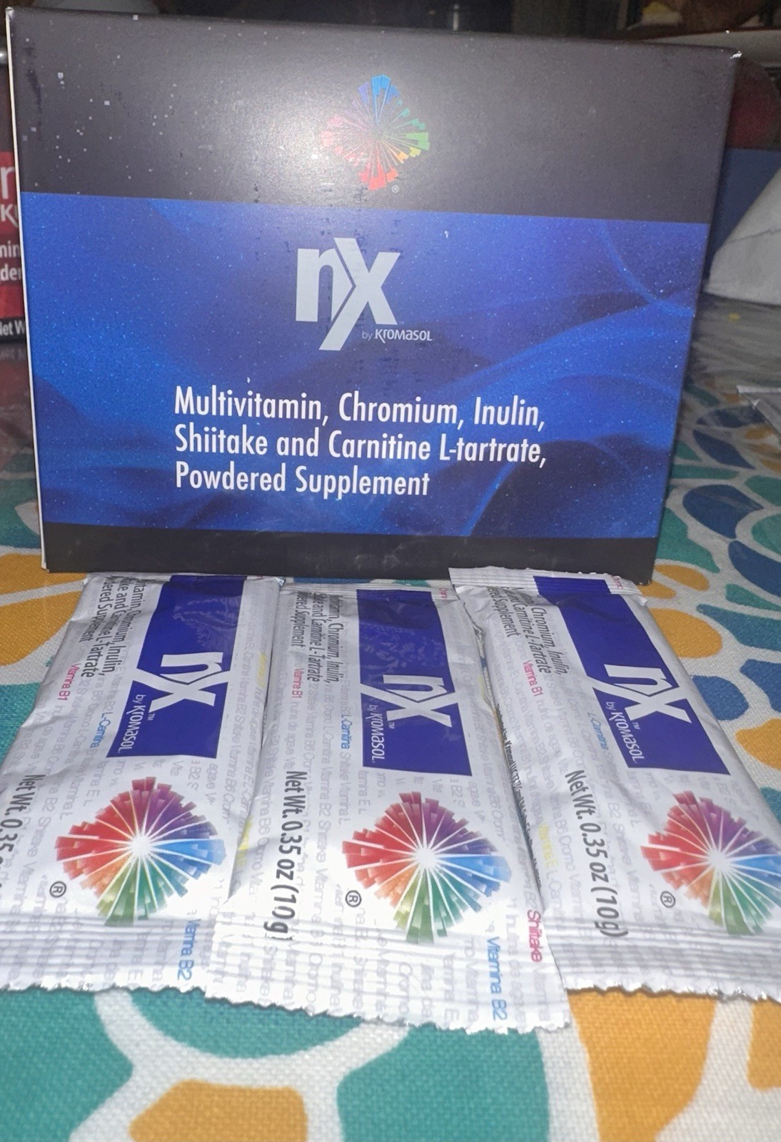 Kromasol Nox Vitamin Powder Sachets L-Carnitine Café Capuchino 36