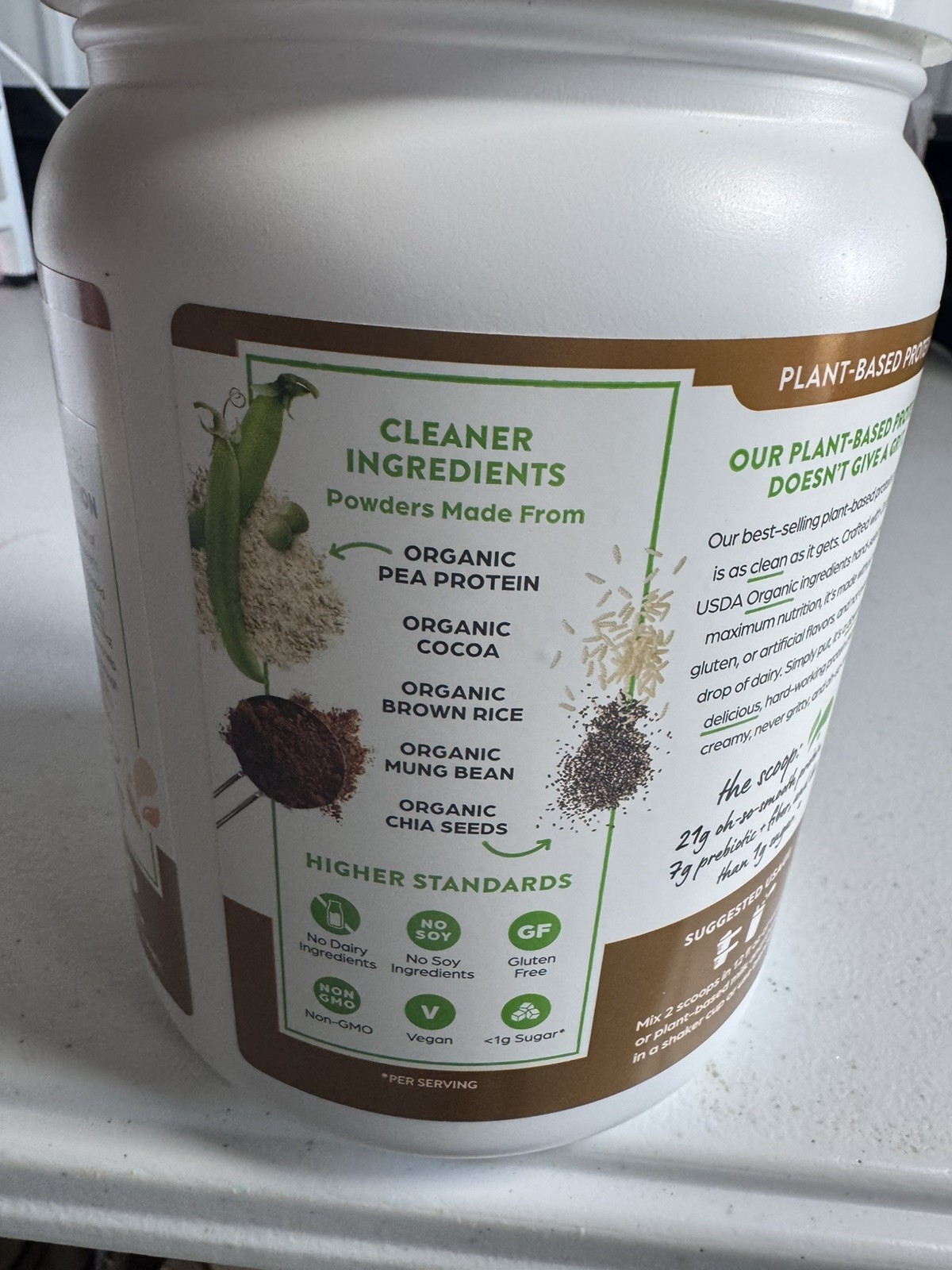 orgain organic protein powder Chocolate Caramel Sea Salt 1.02 Lbs Exp 09/27 New