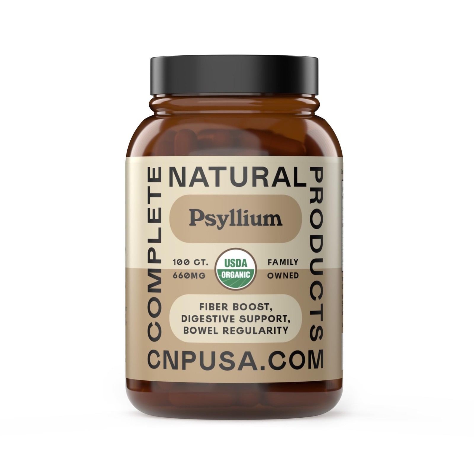 Organic Psyllium Husk Capsules 660mg – Fiber Caps 100 Count (Pack of 1)