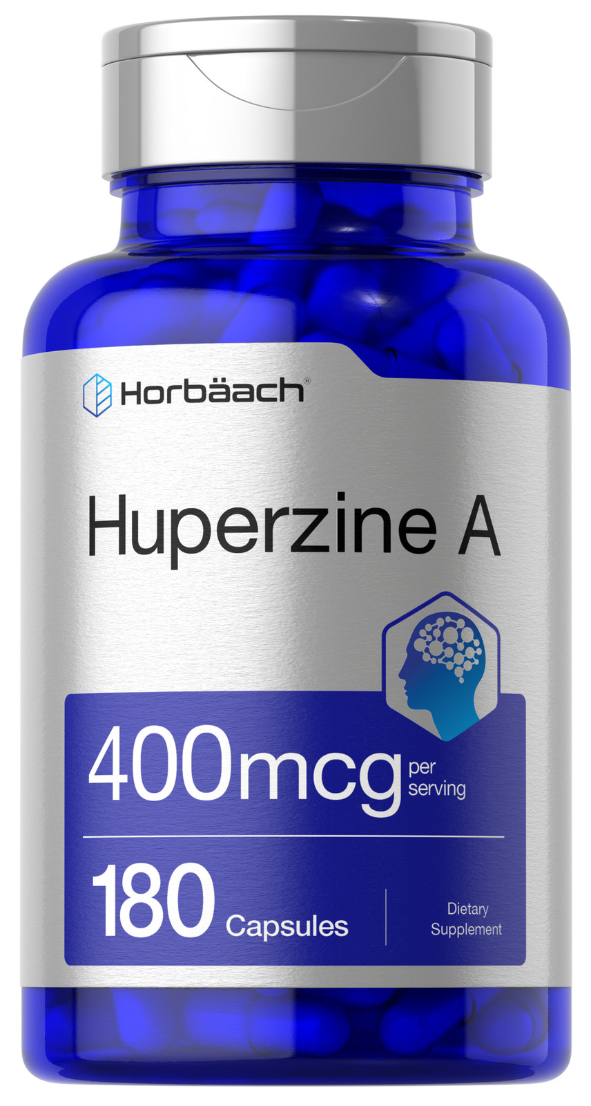 Huperzine A 400mcg 180 Capsules | Non-GMO, Gluten Free Supplement | by Horbaach