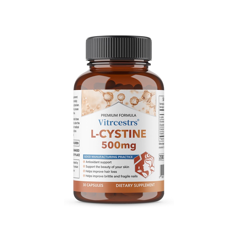 L-Cystine 500mg 30~120Caps – For Healthy Hair, Skin, Nails & Antioxidant Support