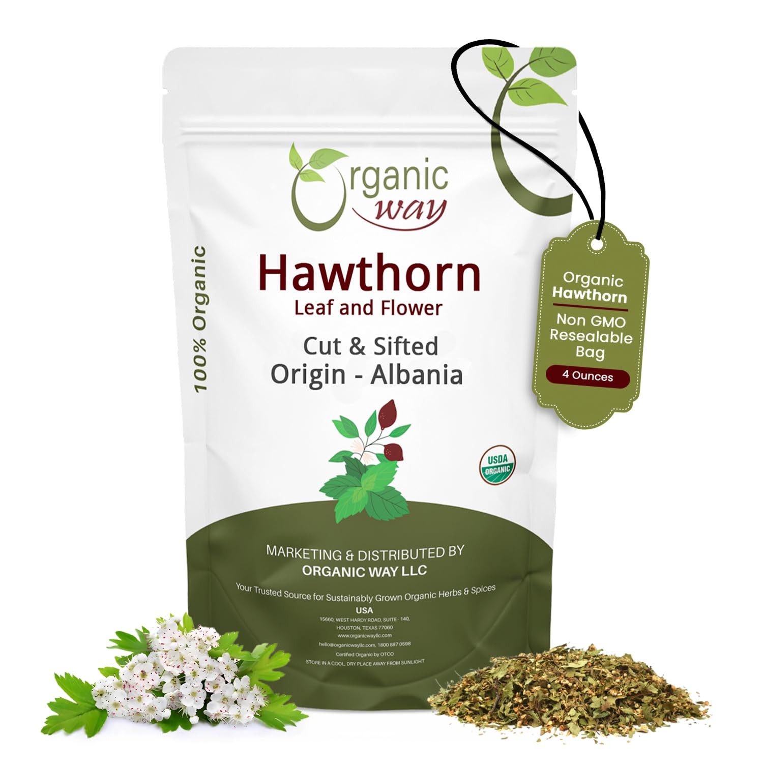 Hawthorn Leaf and Flower Cut & Sifted (Crataegus monogyna) – Tea | European W…