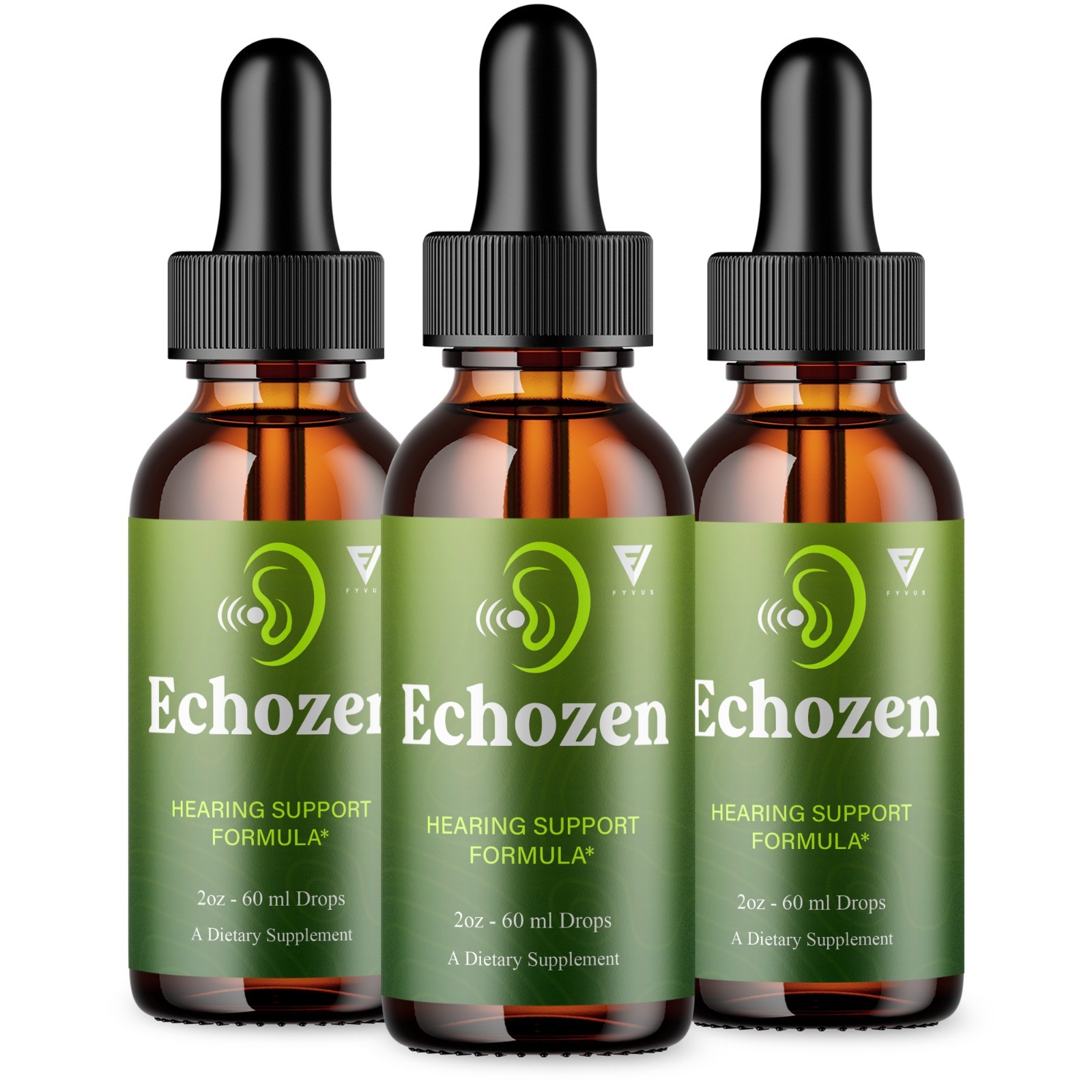 (3 Pack) EchoZen Drops, EchoZen Tinnitus Support Liquid Supplement (6oz)