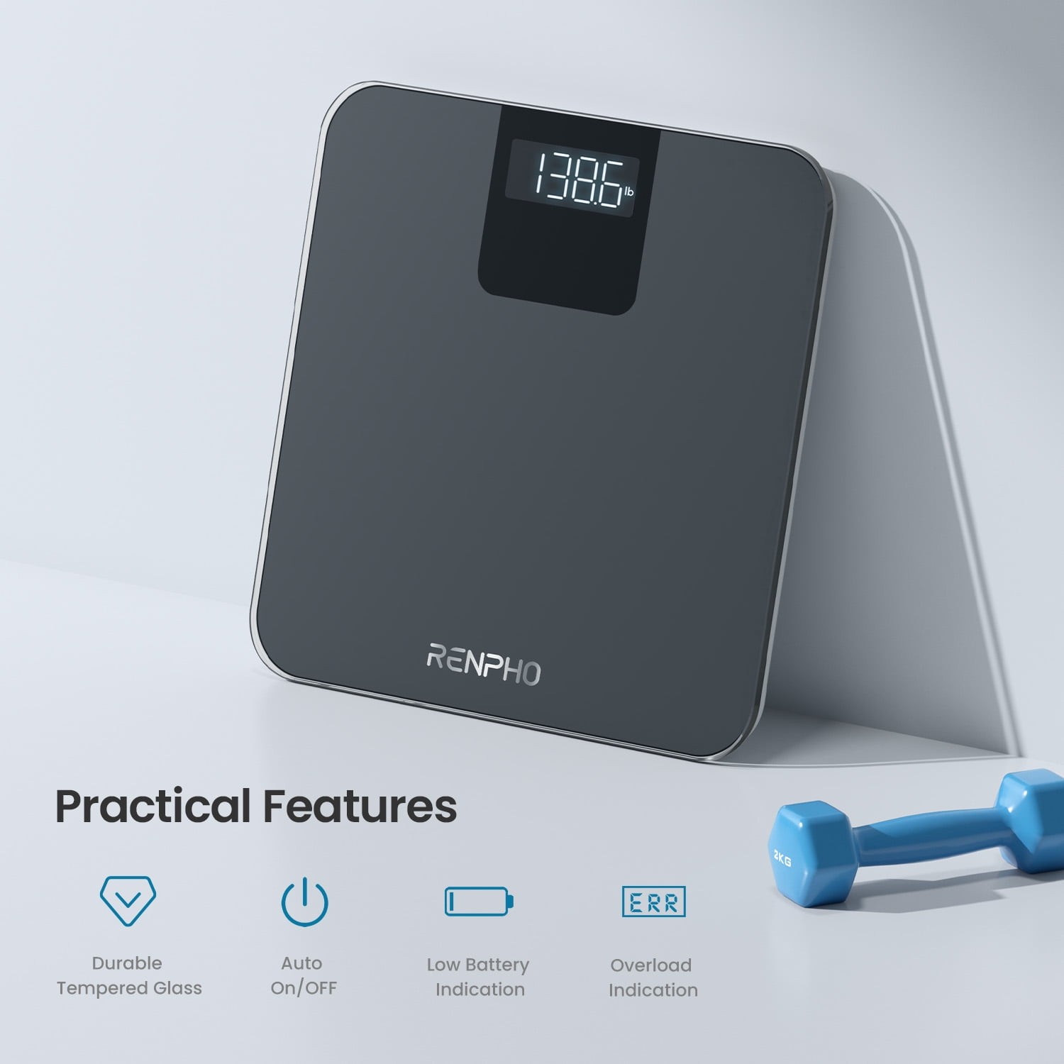 RENPHO Digital Body Weight Scale Highly Accurate Scale for Weight LED Display US
