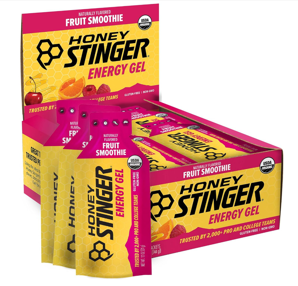 Honey Stinger Energy Gel Gluten Free Non-GMO Organic Fruit Smoothie 24 pack