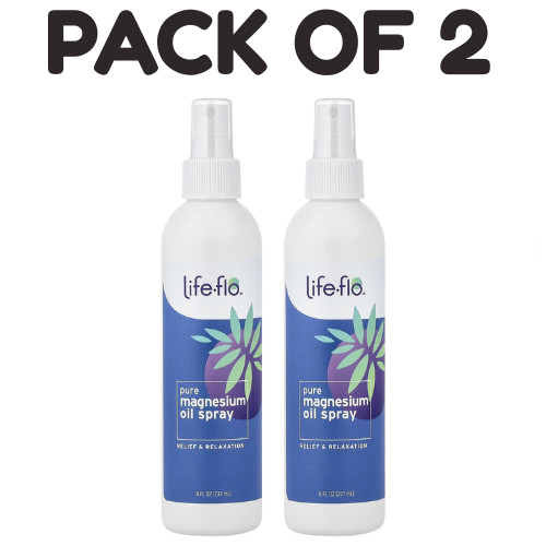 Life Flo Health Pure Magnesium Oil 8 oz Pack of 2