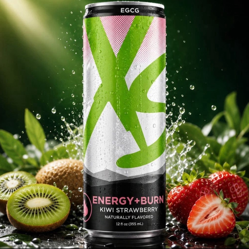 XS Energy+Burn Kiwi Strawberry Naturally Flavored Drink 12 fl oz (355 mL)