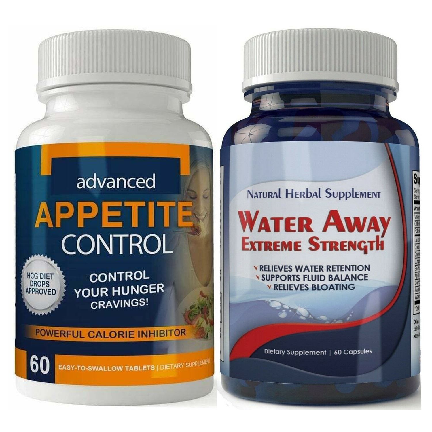 Appetite Control Weight Management & Water Away Fluid Balance Dietary Supplement