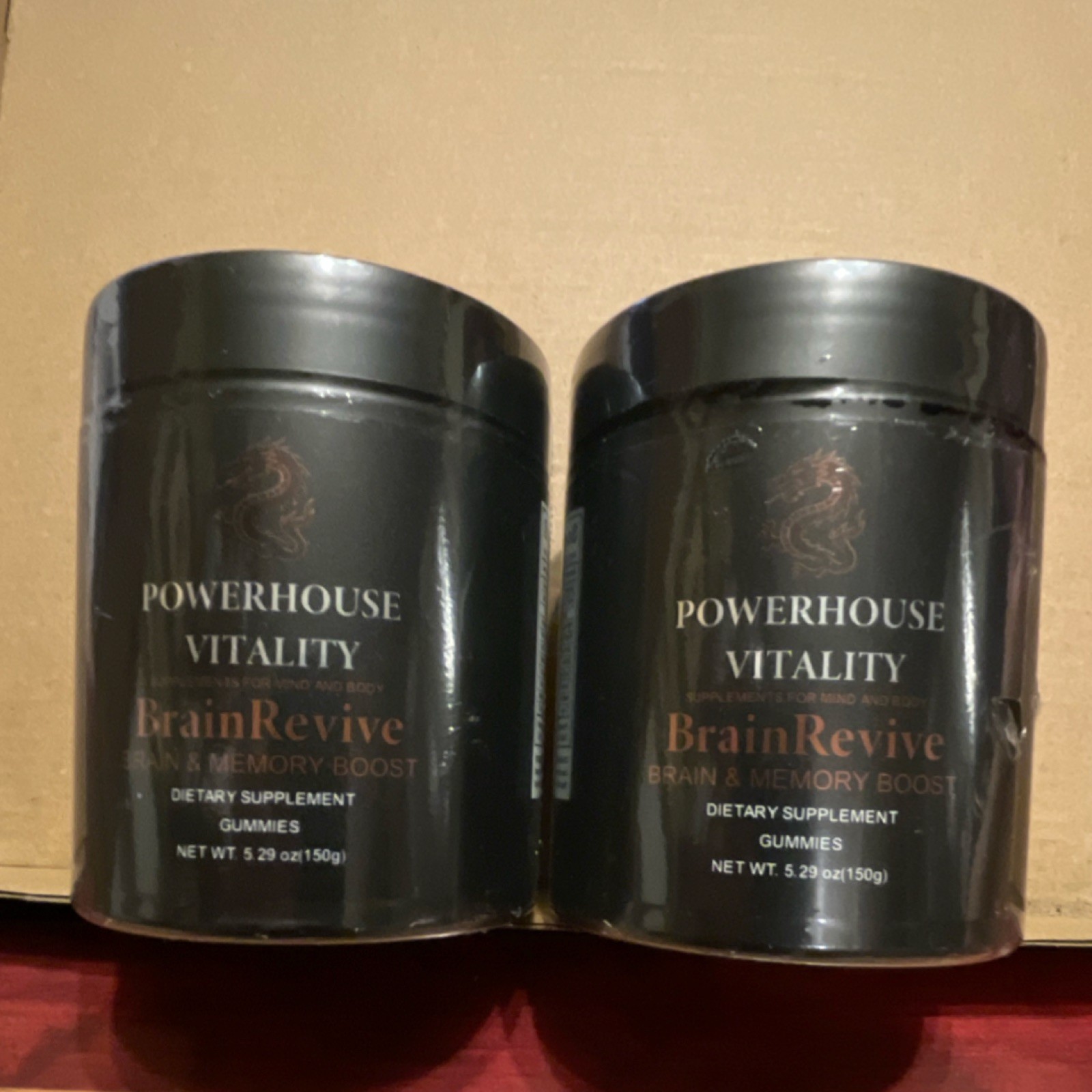Powerhouse Vitality BrainRevive Brain & Memory Boost Gummies 5.29 oz 2-Pack