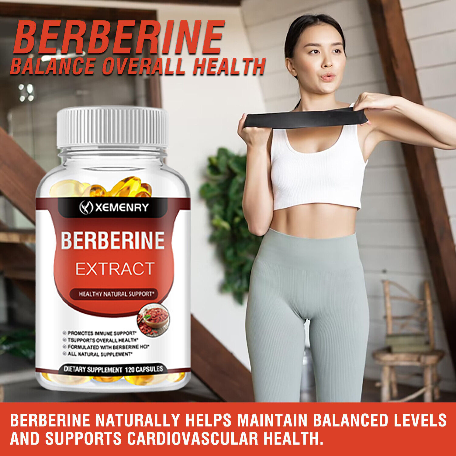 Berberine Extract 1800mg -Anti-inflammatory,Healthy Cholesterol,For Heart Health