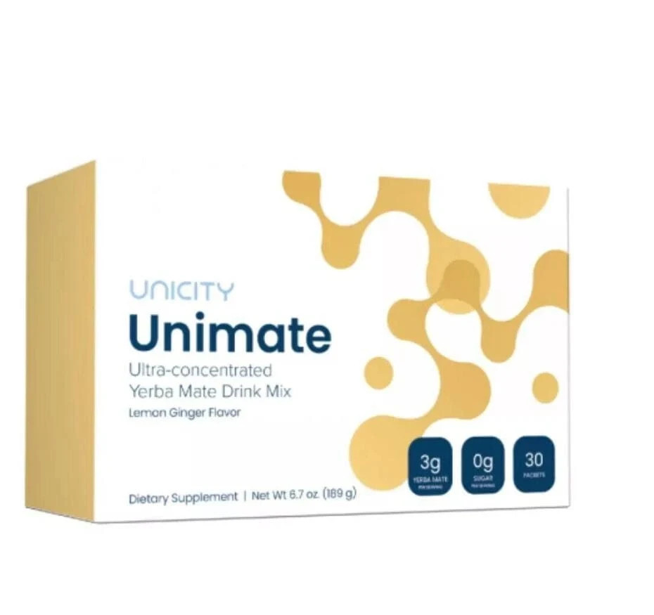 *NEW* Unicity Unimate Yerba Mate Supplement LEMON GINGER 30 Sachet – FREE SHIP