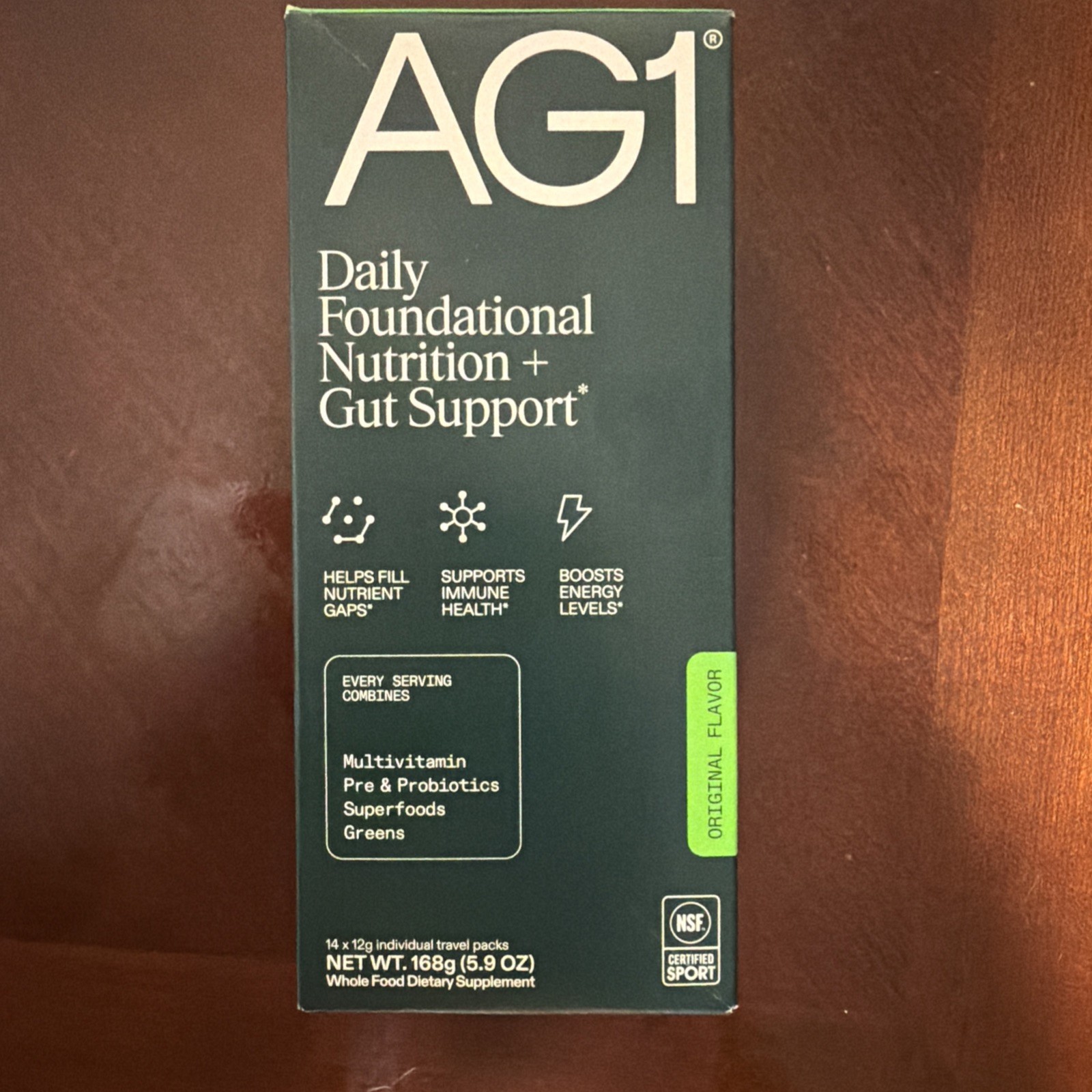 AG1 Daily Foundational Nutrition + Gut Support 14 x 12g Individual Travel Packs