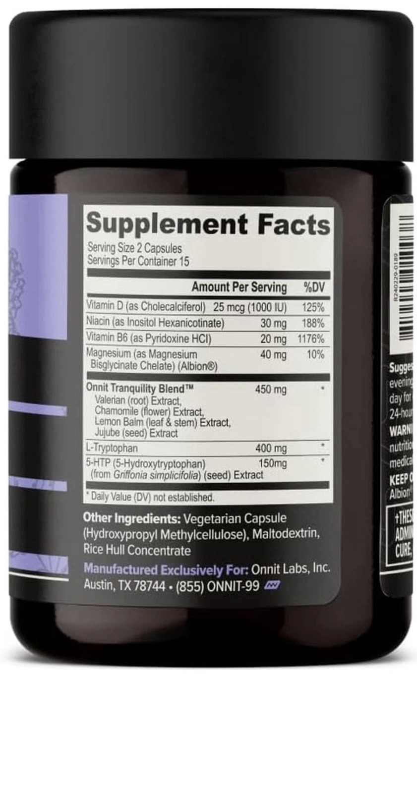 ONNIT New Mood Stress Support Capsules, Sleep & Mood Support 30ct FREE FAST SHIP