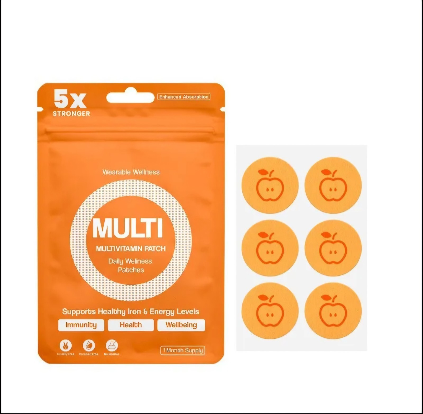 5X’s Stronger Wearable Wellness Multivitamin Patches 30ct Brand New