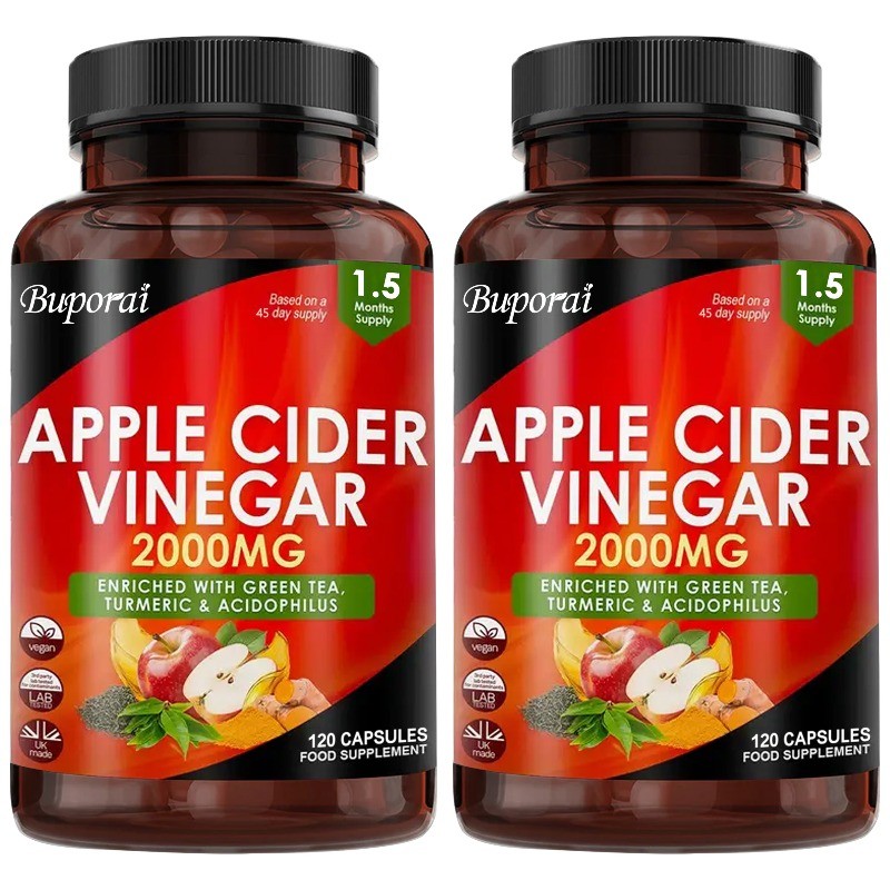 Apple Cider Vinegar 240pcs,Fat Burning,Weight Management,Detox,Improve Digestion