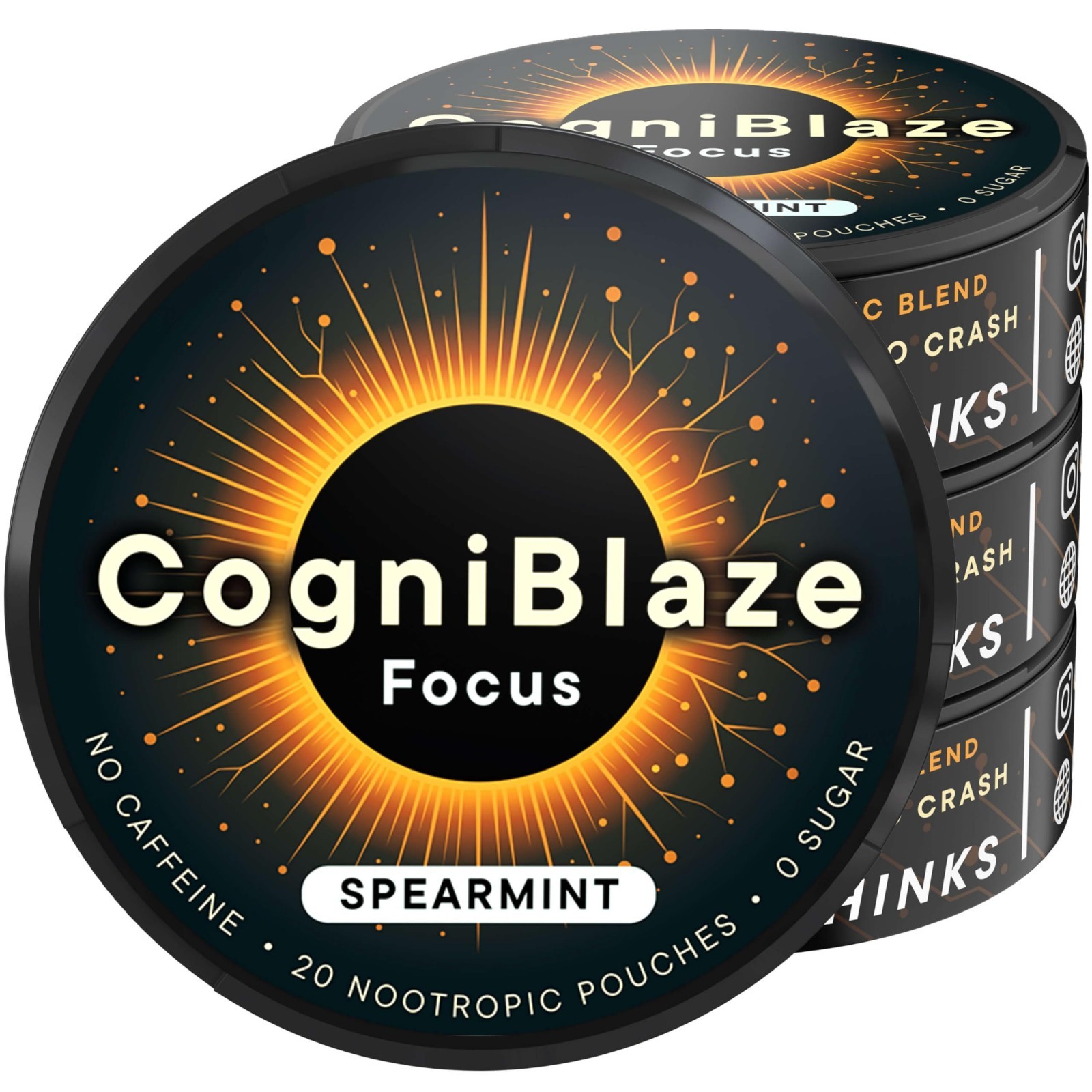 Caffeine-Free Nootropic Pouches – 80 Focus & Clarity Pouches | Mental Energy Boo