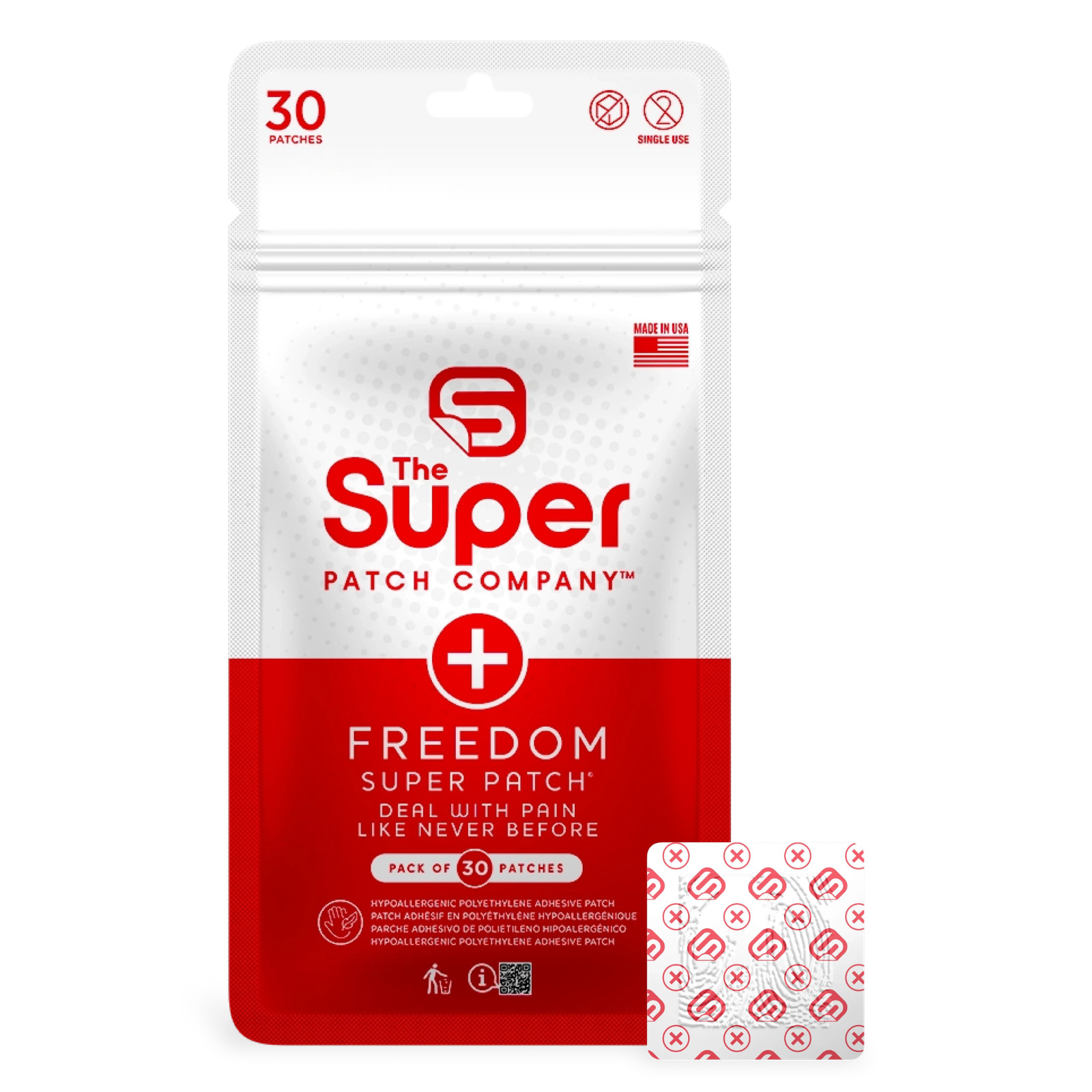 Super Patch FREEDOM 7-Pack Trial Size Pain Relief Drug-Free Aches Joints