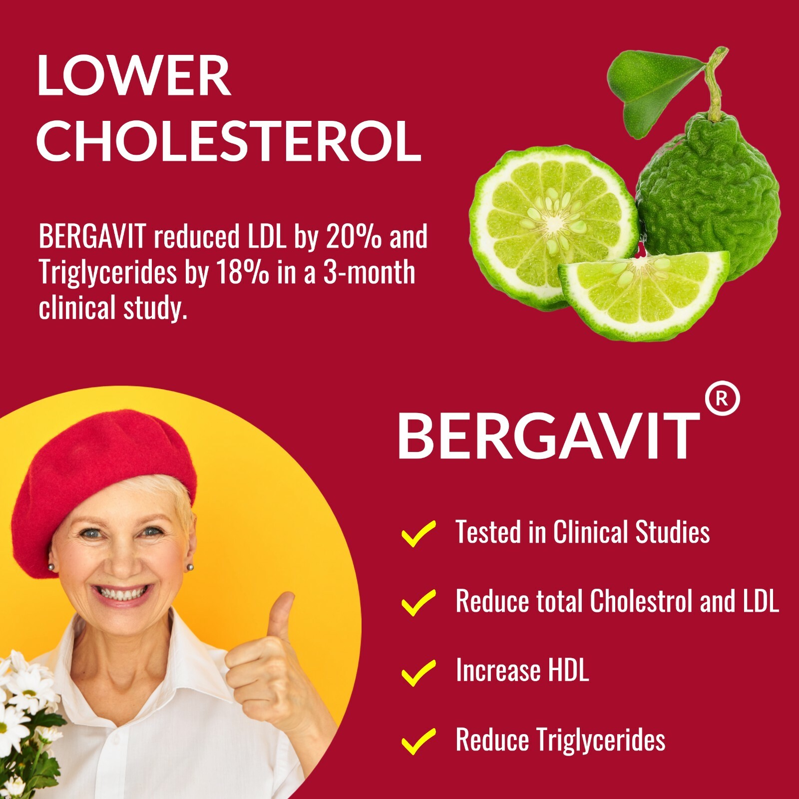 Citrus Bergamot Cholesterol Lowing Supplement That Work with Plant Sterols