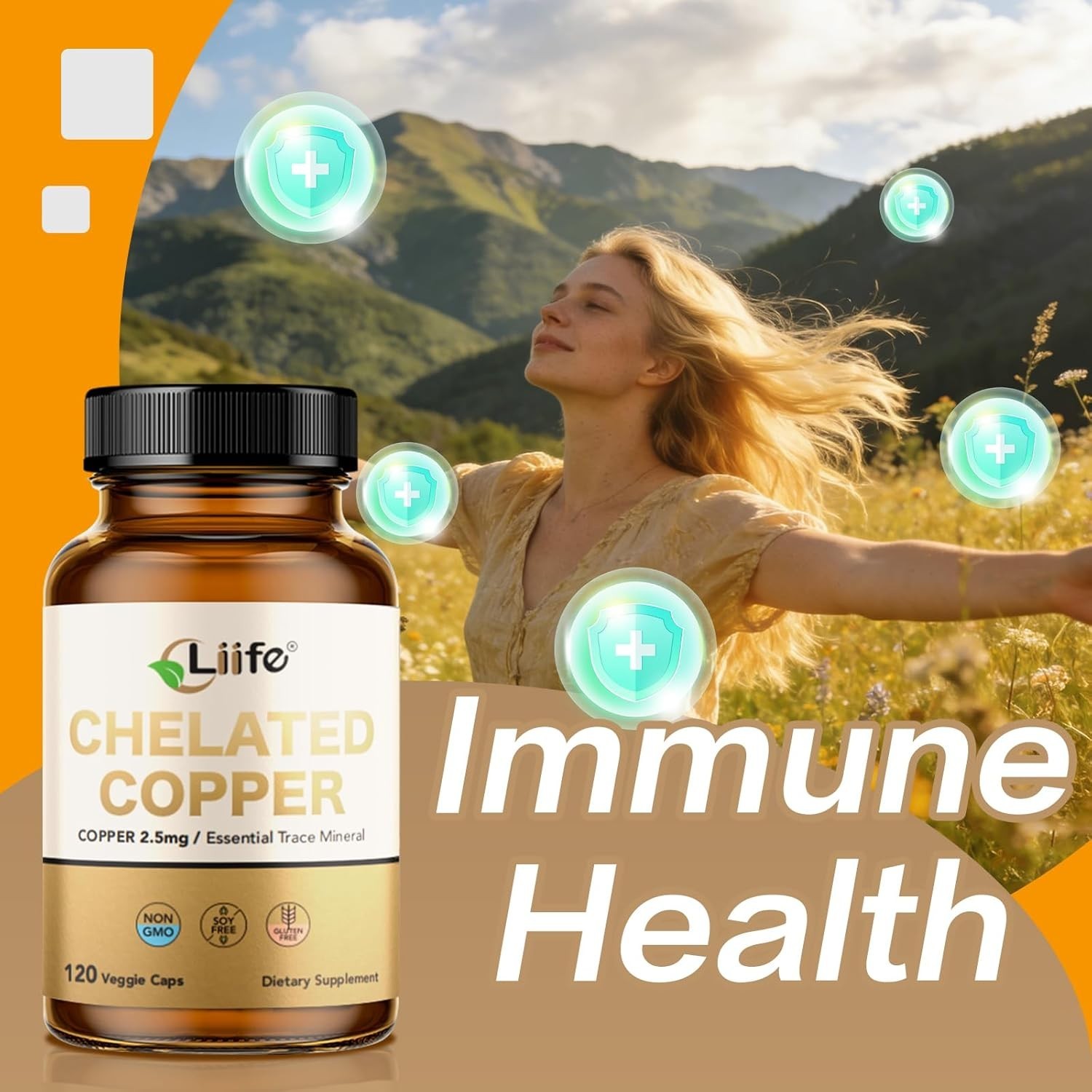 Chelated Copper 2.5mg Red Blood Cell, Energy & Metabolism Support Supplement